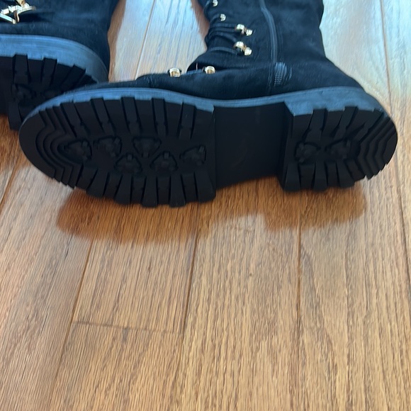 PHYLLIDA JUST FAB WOMEN BLACK LACE UP OVER KNEE HIGH BOOTS IN SIZE 9.5 - Picture 9 of 9